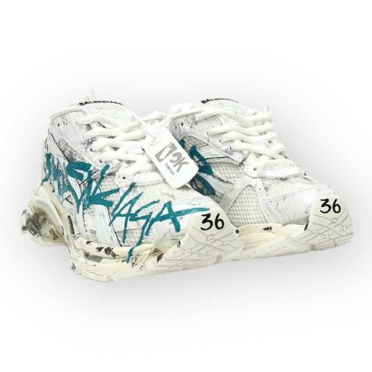 Runner Graffiti White/Blue