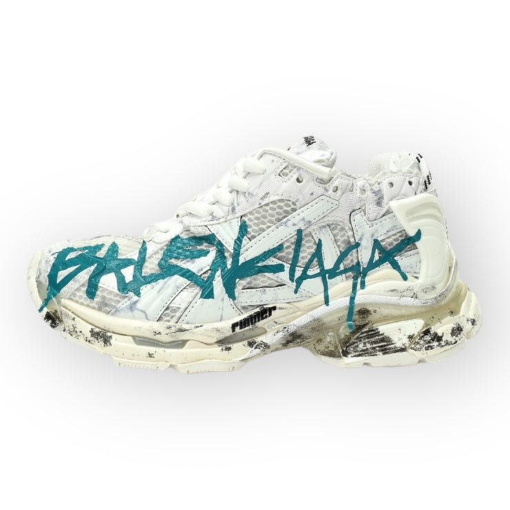 Runner Graffiti White/Blue