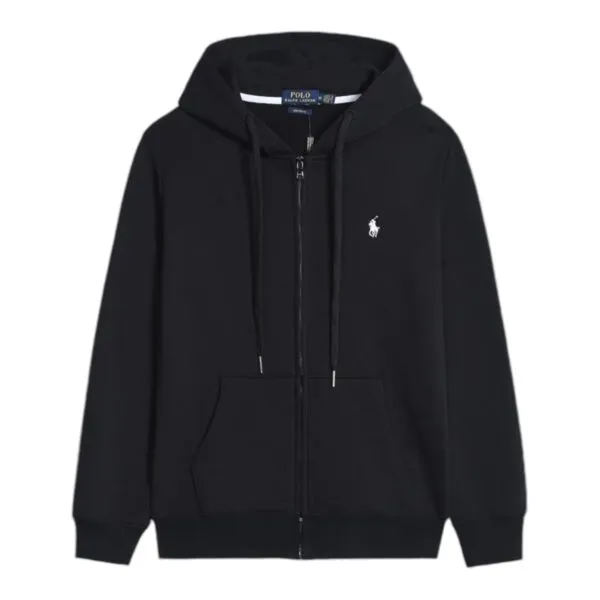 RALPH L Felpa Zip Black/White