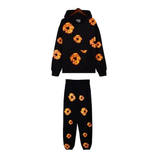 DENIM T Tracksuit Black/Orange