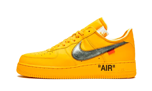 AF1 OFF-W. UNIVERSITY GOLD METALLIC SILVER