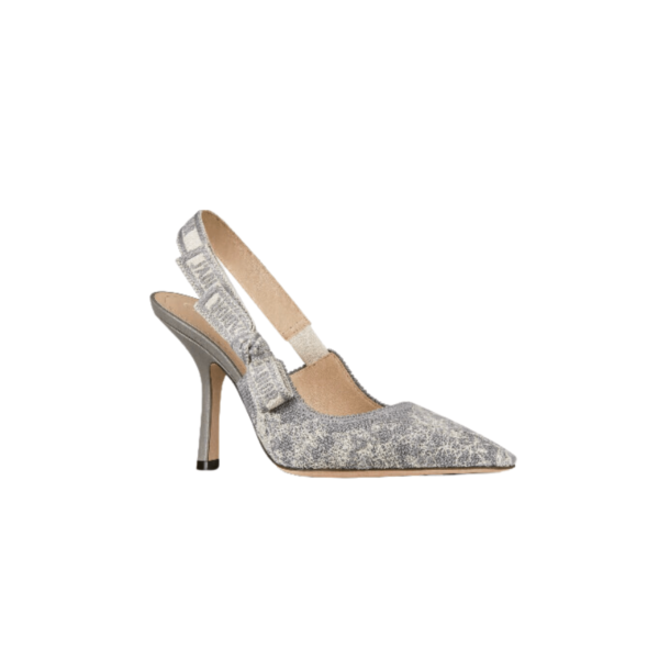 DECOLLETÈ SLINGBACK TOILE DE JOUY REVERSE GRIGIO - immagine 3
