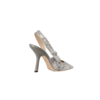 DECOLLETÈ SLINGBACK TOILE DE JOUY REVERSE GRIGIO - immagine 4