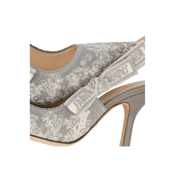 DECOLLETÈ SLINGBACK TOILE DE JOUY REVERSE GRIGIO - immagine 6