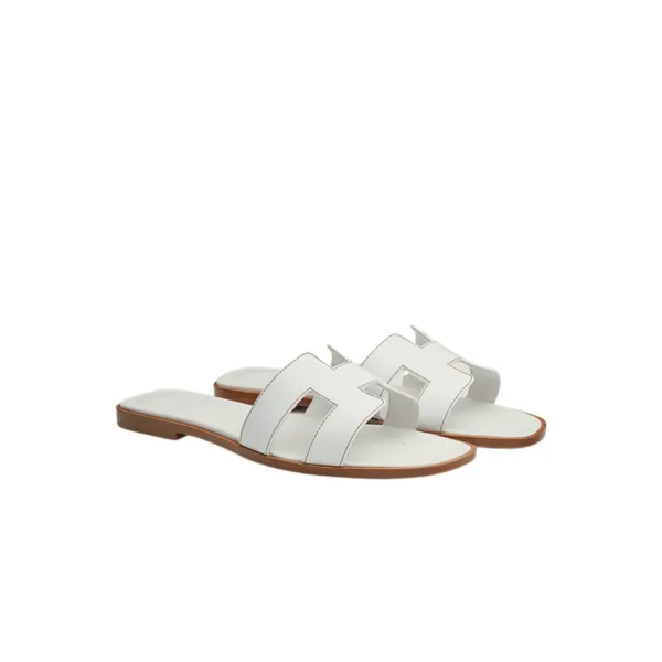 SANDALO ORAN BIANCO IN PELLE - immagine 3