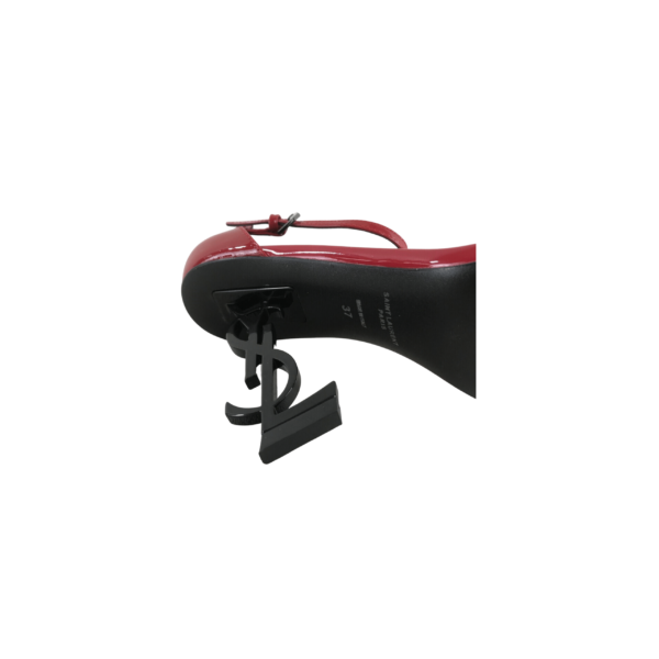 SANDALO OPYUM ROSSO VERNICE TACCO NERO LUCIDO - immagine 4