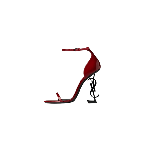 SANDALO OPYUM ROSSO VERNICE TACCO NERO LUCIDO - immagine 3