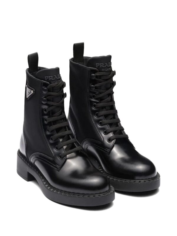 STIVALETTO IN PELLE SPAZZOLATA E RE-NYLON - immagine 3