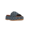 SANDALO SLIDER CON PLATEAU DENIM - immagine 4