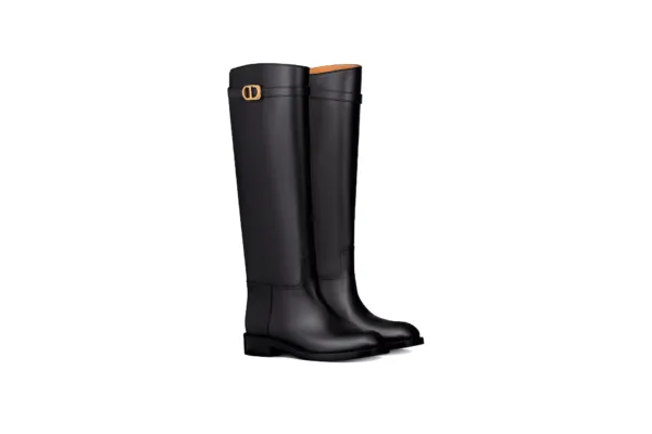 STIVALE EMPREINTE IN PELLE LISCIA NERA - immagine 4