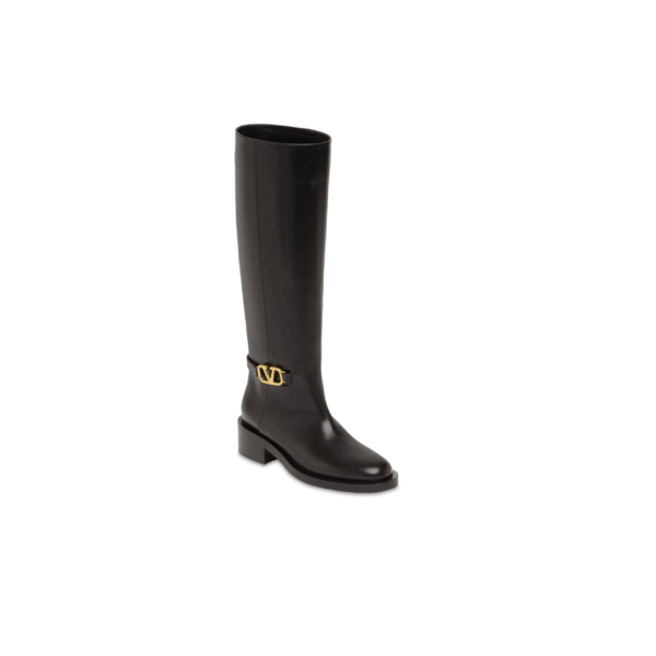 Sale STIVALI VLOGO MINI ORO IN PELLE NERA - immagine 3