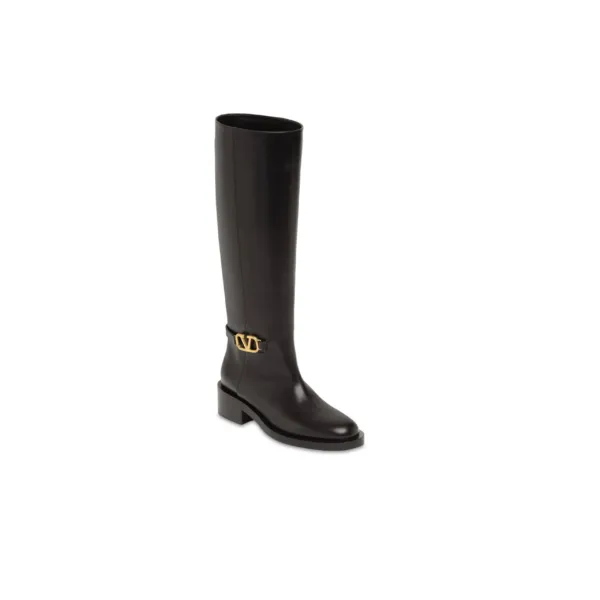 Sale STIVALI VLOGO MINI ORO IN PELLE NERA - immagine 3