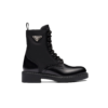 STIVALETTO IN PELLE SPAZZOLATA E RE-NYLON