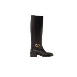 Sale STIVALI VLOGO MINI ORO IN PELLE NERA