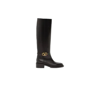 Sale STIVALI VLOGO MINI ORO IN PELLE NERA