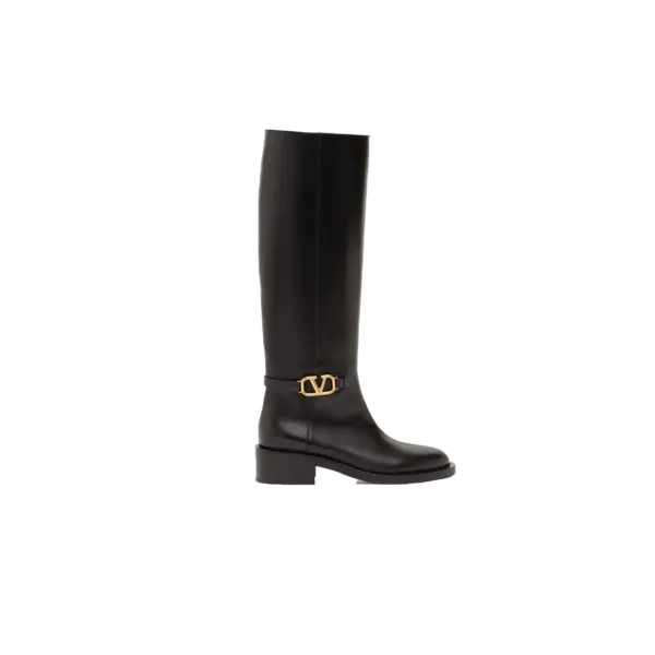 Sale STIVALI VLOGO MINI ORO IN PELLE NERA
